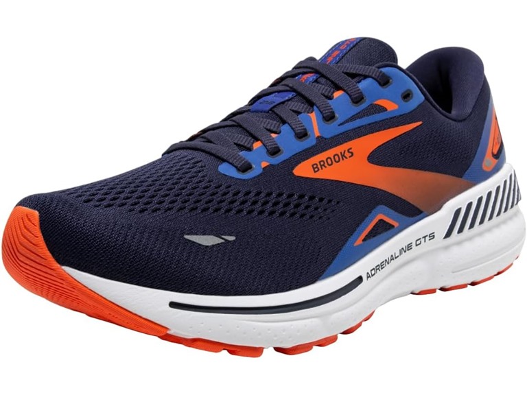 Brooks Adrenaline GTS 23 Men's Shoes Peacoat/Orange/Surf the Web Size 10