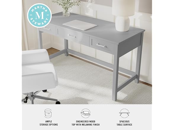 Martha Stewart Hutton Shaker Style Home Office Desk