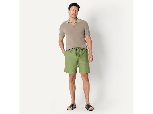 AE Mens 9in QuickDry Swim Trunk (Olive)