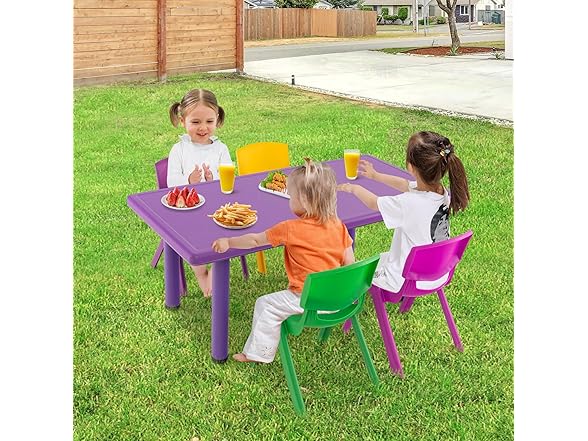 Axidou 6 Pack Premium 11" H Plastic Stackable School Chairs