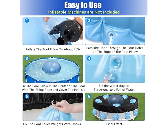 UJG 5 Ft Pool Pillows