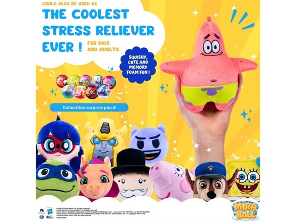 Miraball Surprise Plush - SpongeBob 4PK
