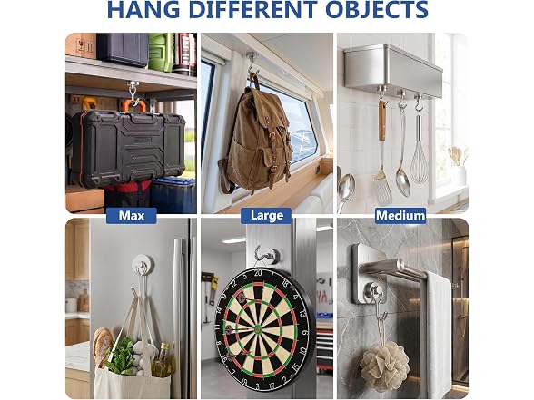Tiergrade Magnetic Hooks 10-Pack Mixed
