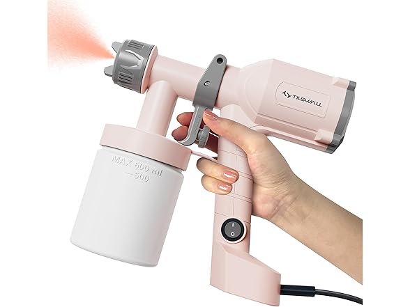 TILSWALL Dreamer400AC HVLP Paint Sprayer Pink