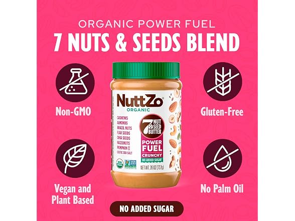 NuttZo Organic Power Fuel 7 Nuts and Seeds Butter