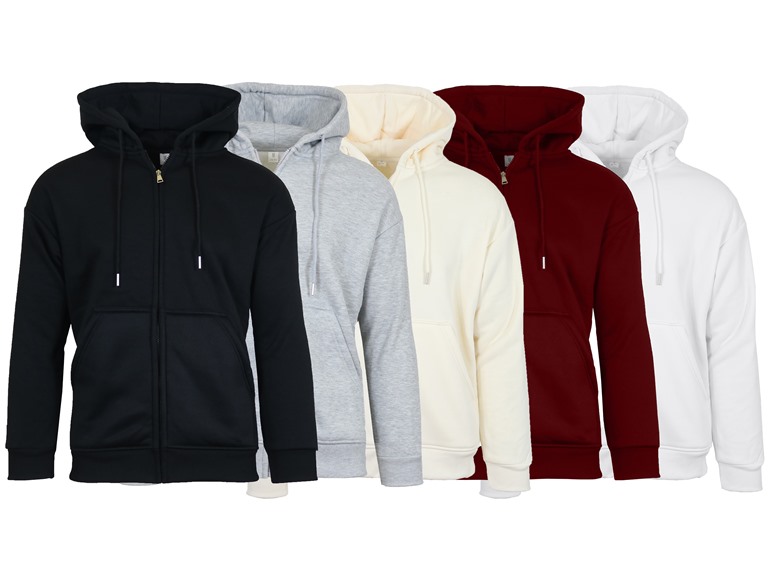 3-Pack Assorted Men's Sherpa-Lined Full Zip Hoodie (Sizes, S to 3XL)