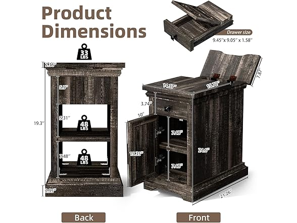 ACIPENSER Farmhouse End Table