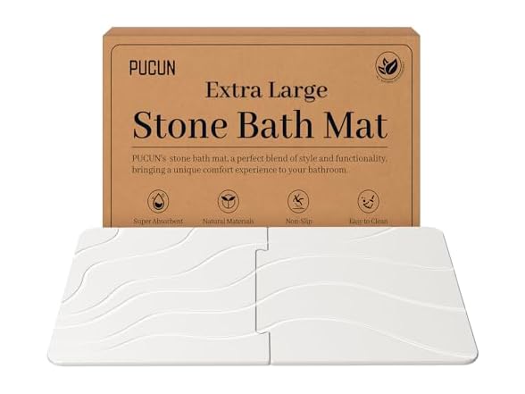 PUCUN 32 * 20 Stone Bath Mat Large Diatomaceo