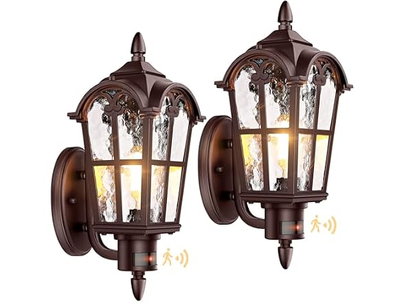 BesLowe Large Motion Sensor Outdoor Wall Light