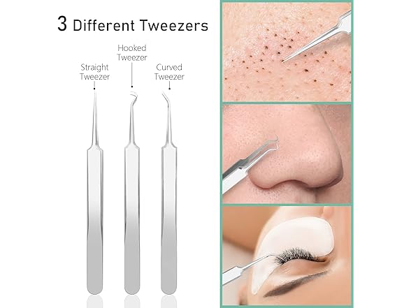 Pinkiou Blackhead Remover Comedone Pimple Popper Tool 
