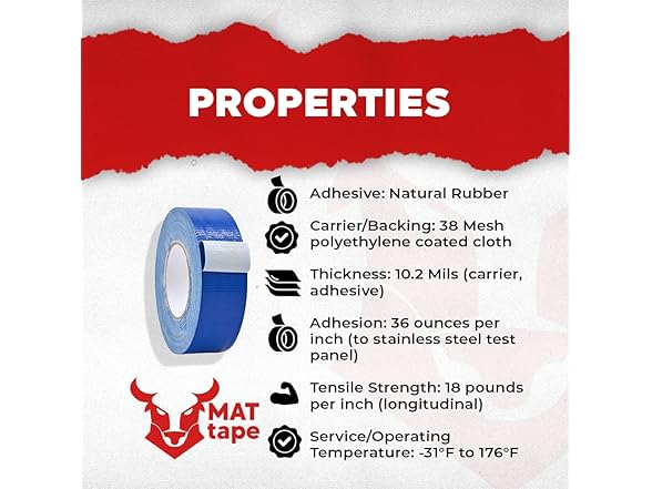 MAT Duct Tape Black Industrial Grade