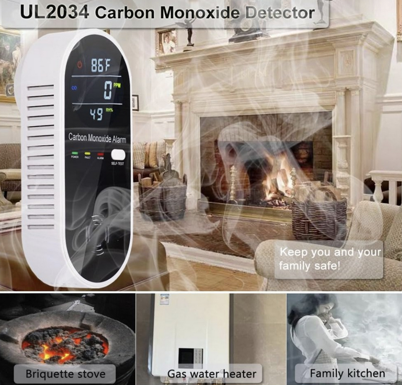 3-in-1 Carbon Monoxide w/Temp & Humidity Detector - Gallery 12