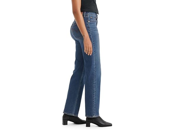 Levis Womens Ribcage Straight Full Length Jeans