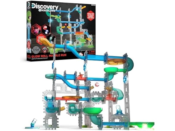 Discovery Marble Run Race Track – 92-Piece Light-Up