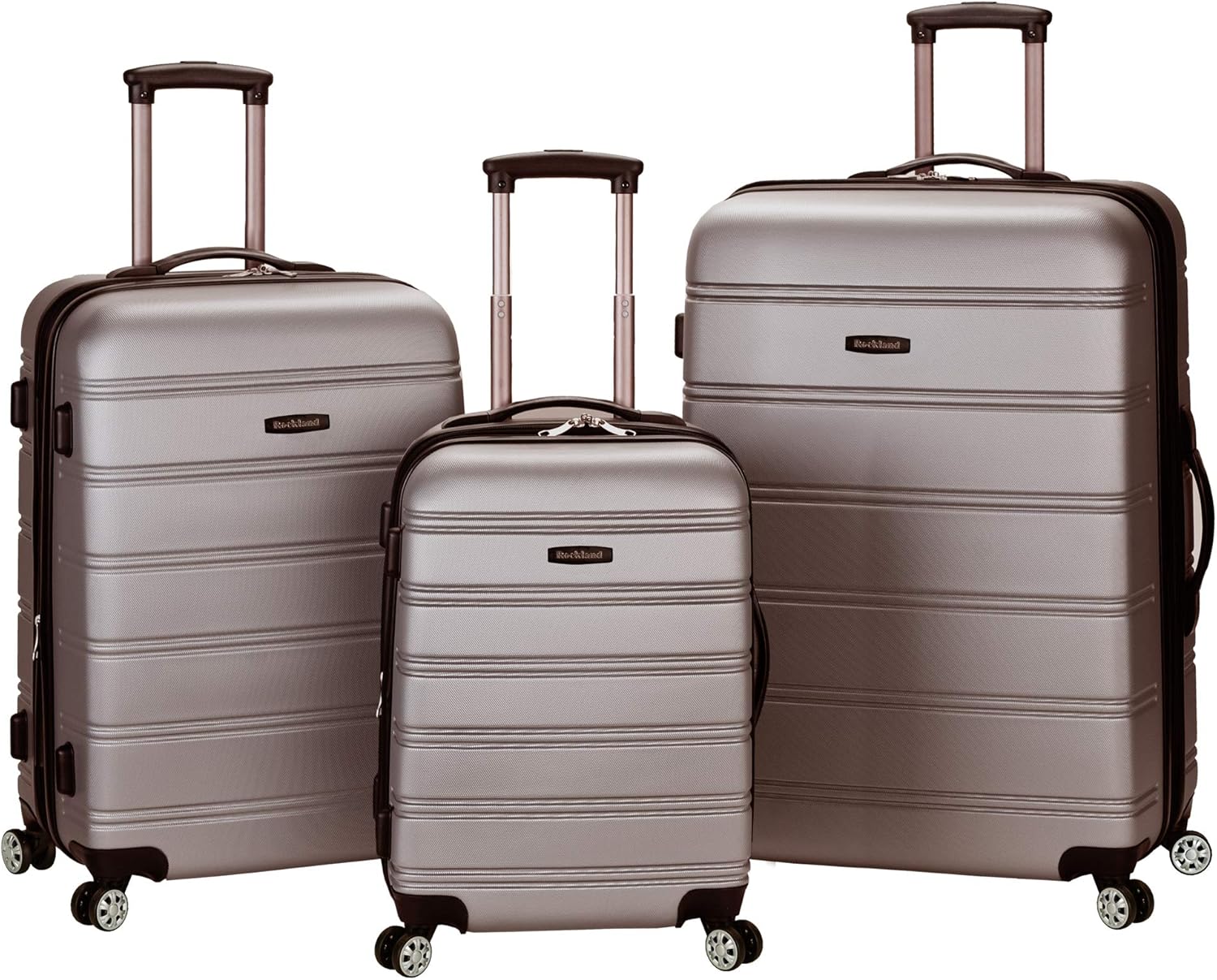 Rockland Melbourne Hardside Expandable Luggage Set, Silver - Gallery 8