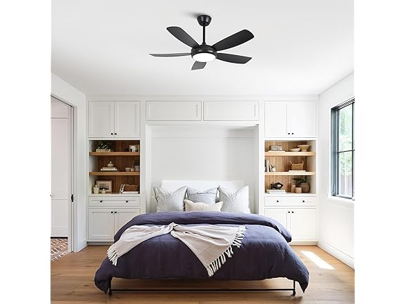 Parrot Uncle F5004BK 42" Modern Black Ceiling Fan