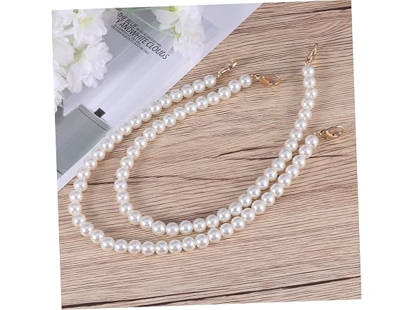 HOODANCOS 2pcs Bag Pearl Chain for Women
