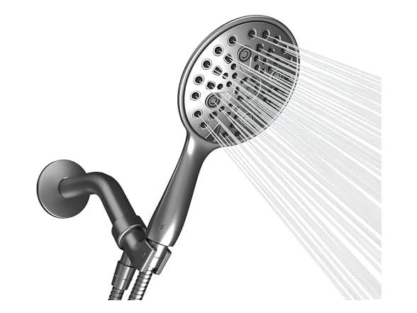 6" Handheld Shower Head 6-Spray 70" Hose
