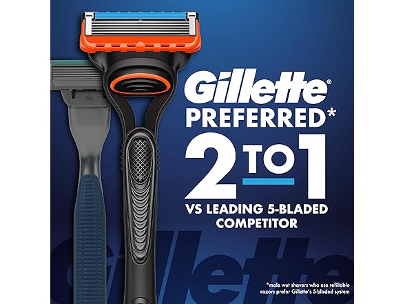 Gillette Fusion5 Razor + 4 Blade Refills