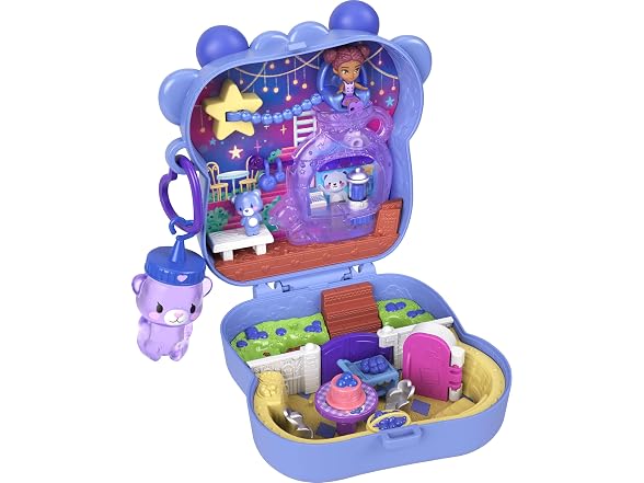 Polly Pocket Dolls and Playset, Blueberry Besties Compact