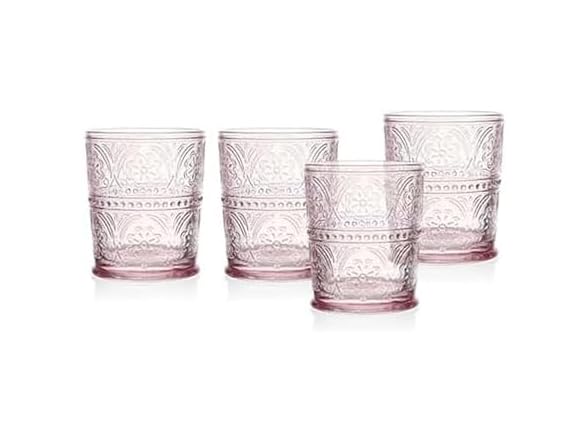 Darbie Angell Wanderlust Set of 4 Double Old Fashioned Blush Pink