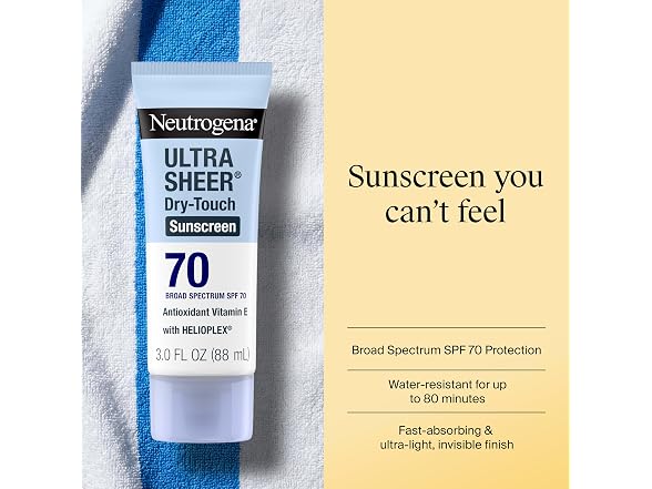 Neutrogena Ultra Sheer Sunscreen SPF 70 3 fl oz