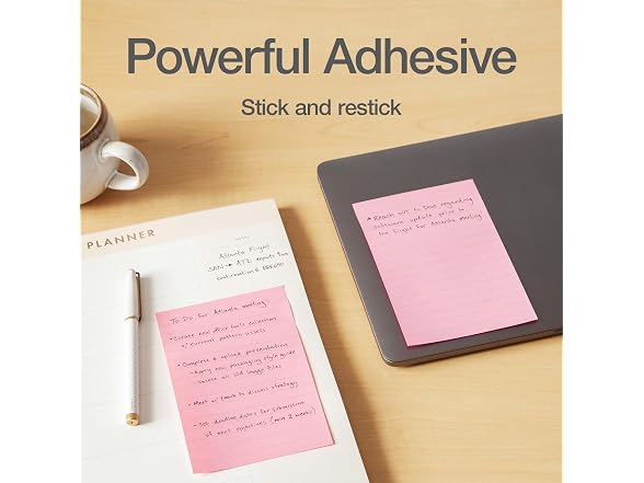 Redi-Tag Sticky Notes,4 x 6 inch, Ruled