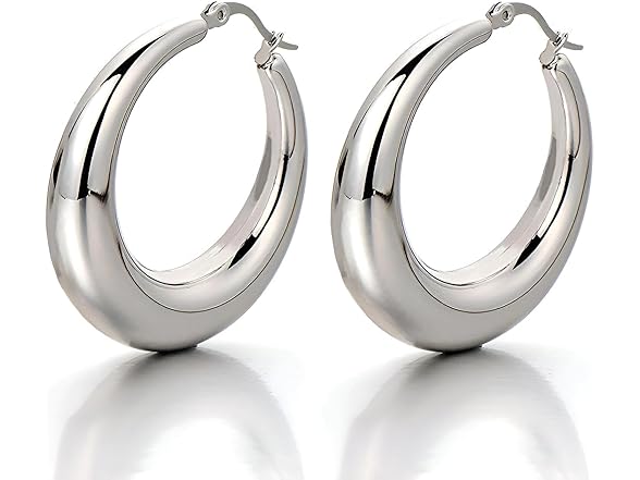 Envedette Silver Hoop Earrings