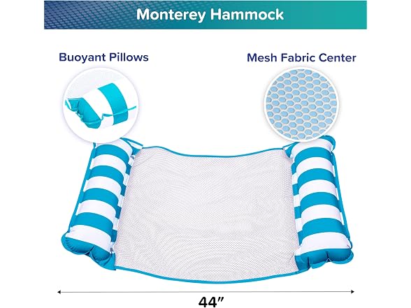 Aqua Monterey Hammock Pool Float - Three Pack