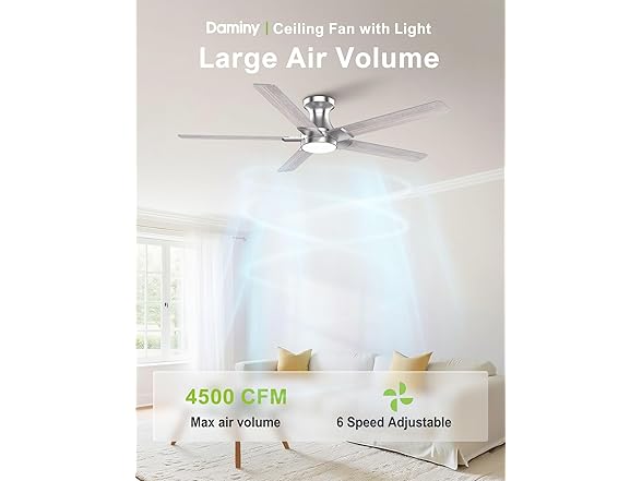 DAMINY Ceiling Fan | 52 in Modern