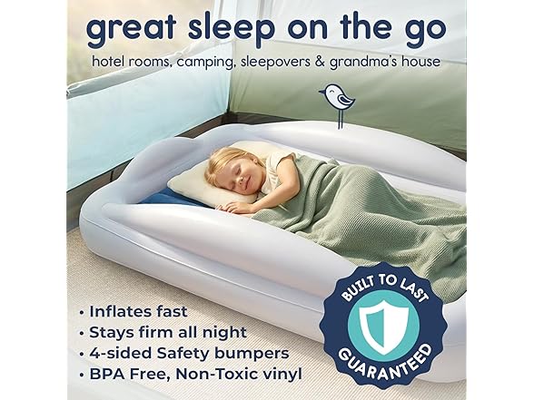 Hiccapop Inflatable Toddler Travel Bed