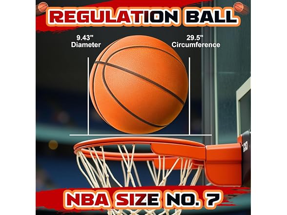 ALDWDY Size 7 Silent Airless Basketball