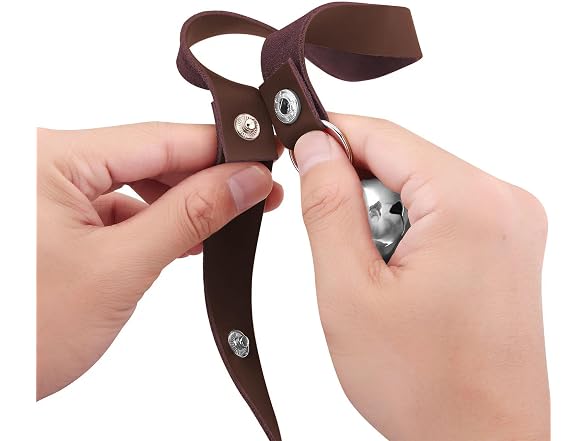Leather Dog Doorbells to Go Outside