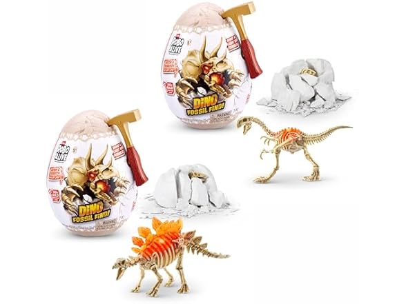 Robo Alive Mini Dino Fossil Find Dig Kit - 2 Pack STEM Educational Toy