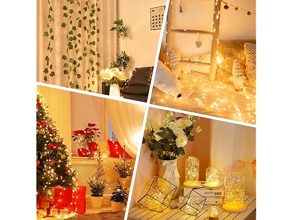 Lakumu Rechargeable Fairy Lights, 16FT Battery String Lights