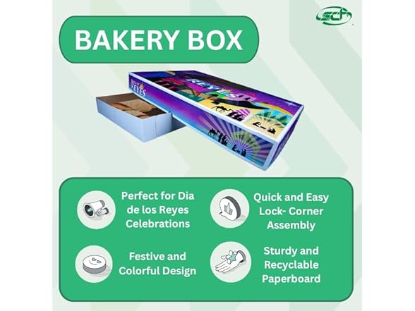 Rosca de Reyes Box 26x18x3 25pk