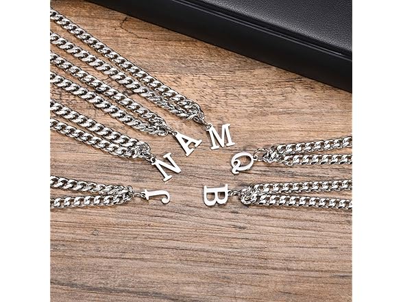 Stainless Steel Initial A-Z Necklace (W)