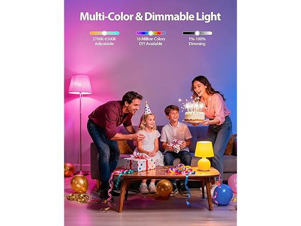 Odnora B0FQV62PX5 LED Smart Light Bulbs