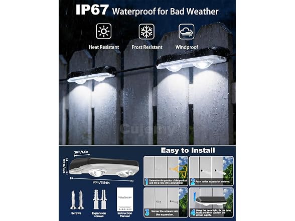 8 Pack RGB Outdoor Fence Lights