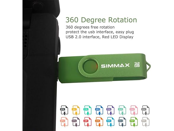 SIMMAX USB Flash Drives 3 Pack 32GB