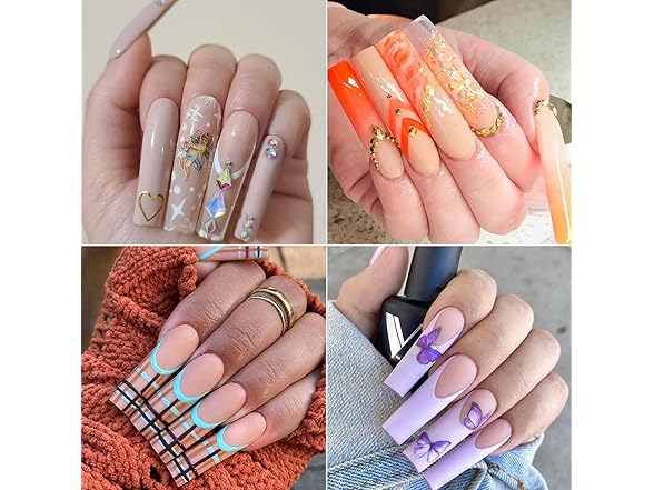 500pcs Extra Long Square Nail Tips