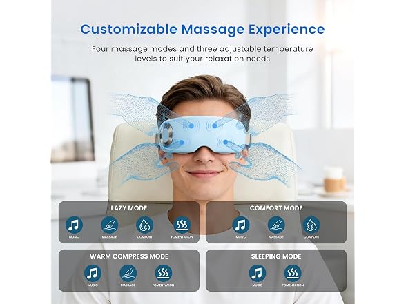Eye Massager With Water Mist & Heat