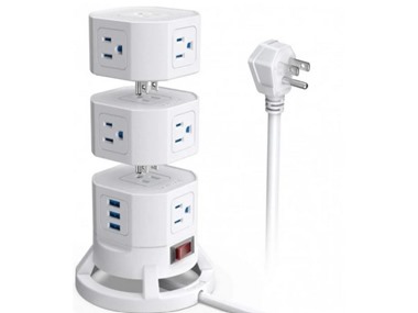 $26.99, Was $59.99, 55% Off! Bestek 1625W Vertical Power Strip dealfomo