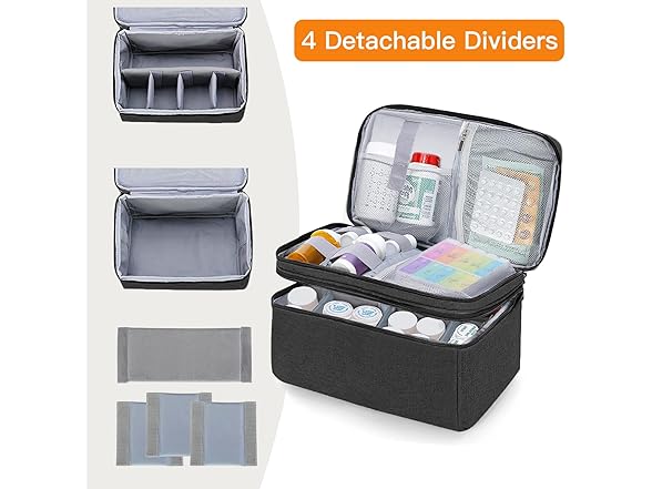 Derggzey Medicine Storage Organizer Bag