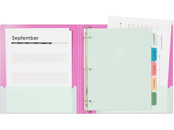 U Brands U Brands U-Eco Poly Binder + 5 Tab Divider Set, 8.