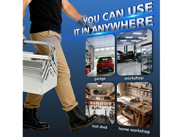 3-Tier 5 Tray Metal Cantilever Tool Box