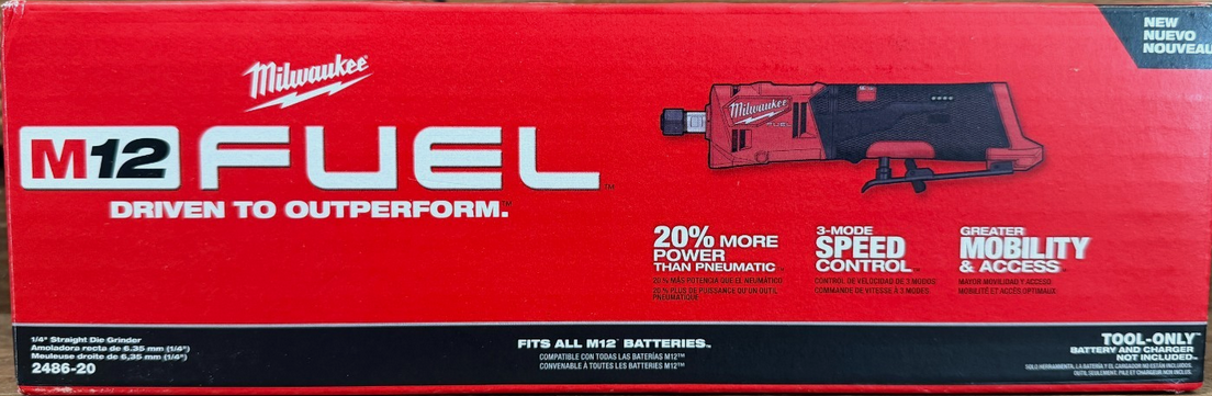 Milwaukee 2486-20 M12 FUEL In line Die Grinder - Gallery 2