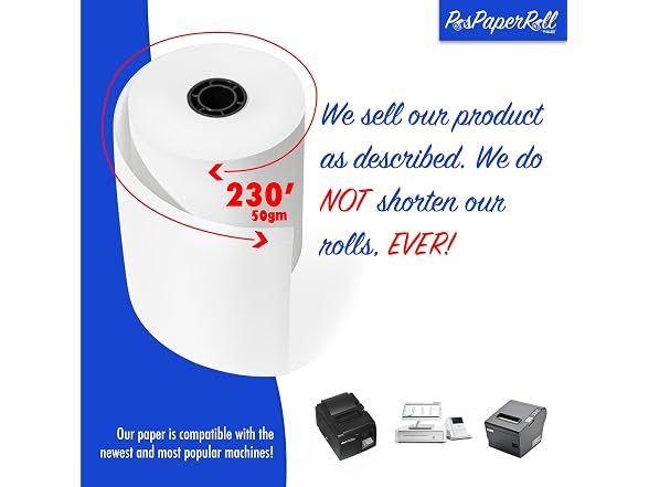 ROLLXY 3-1/8 X 230 Thermal Paper
