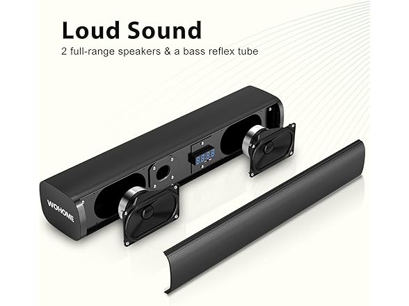 Wohome Sound Bar for Smart TV | 2.1 | BT 5.3