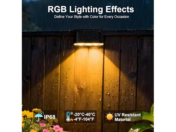 KIALUSH 16 Lights Smart Fence Lights